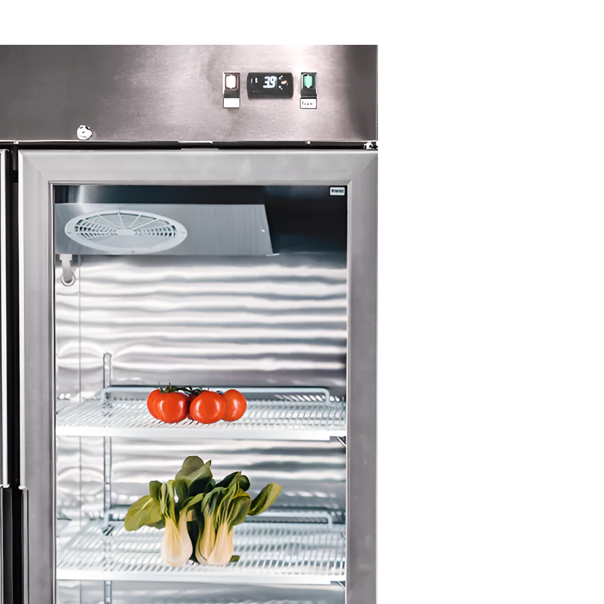 REFRIGERADOR ACERO INOXIDABLE PUERTA VIDRIO SINGLE 700 LITROS-6