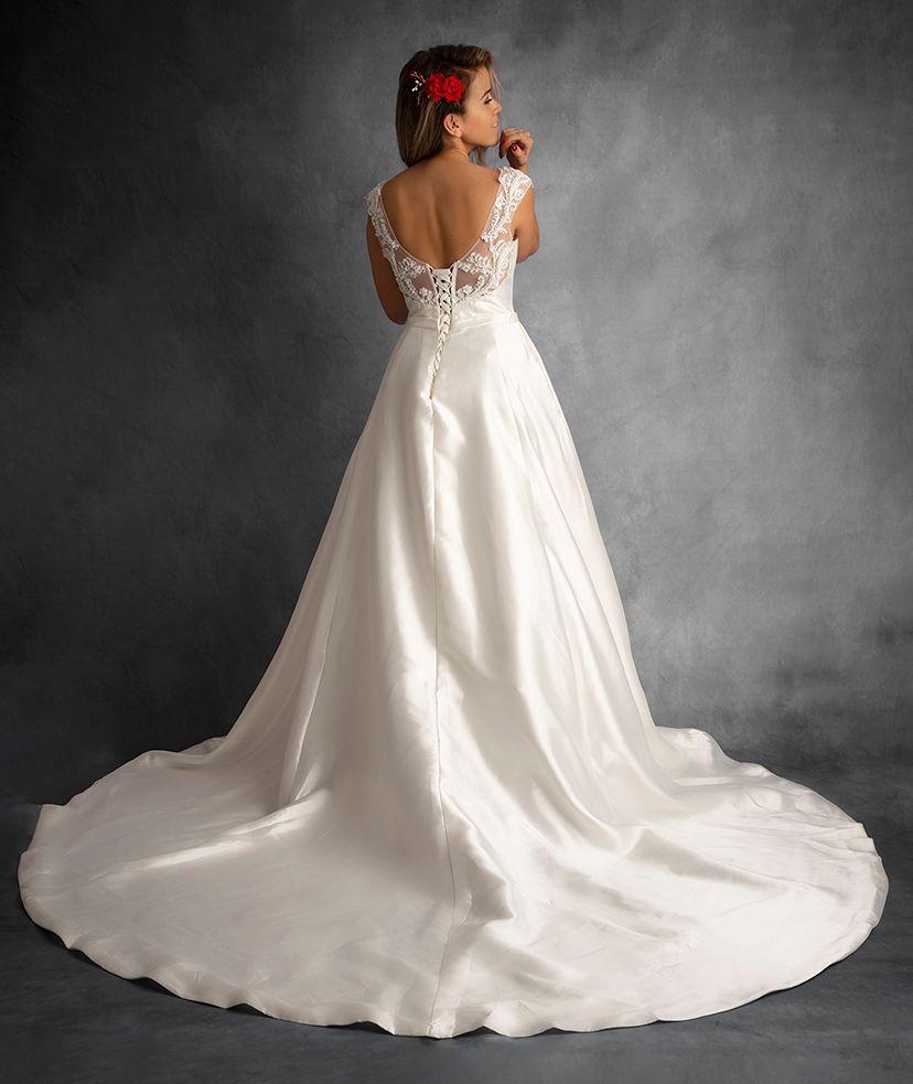 Vestido de Novia Amelie falda de Mikado-1