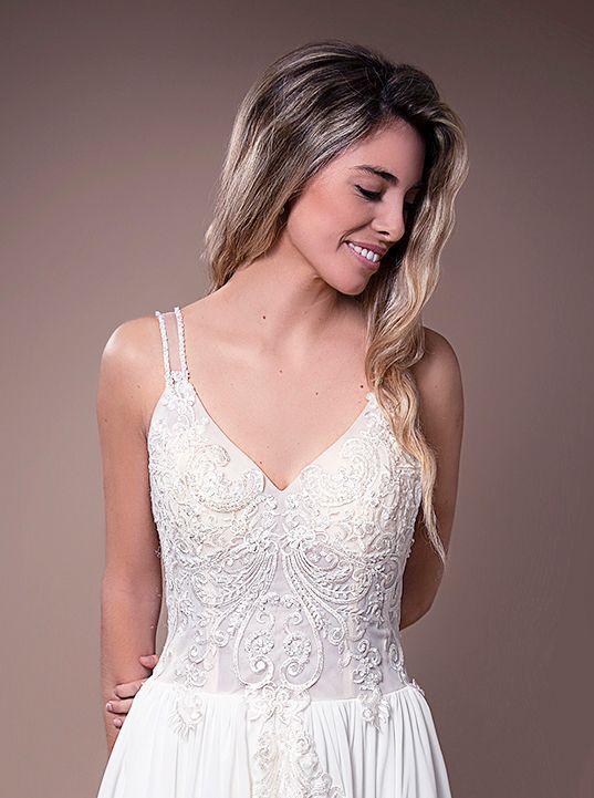 Vestido de Novia Belén falda de Chifón-0