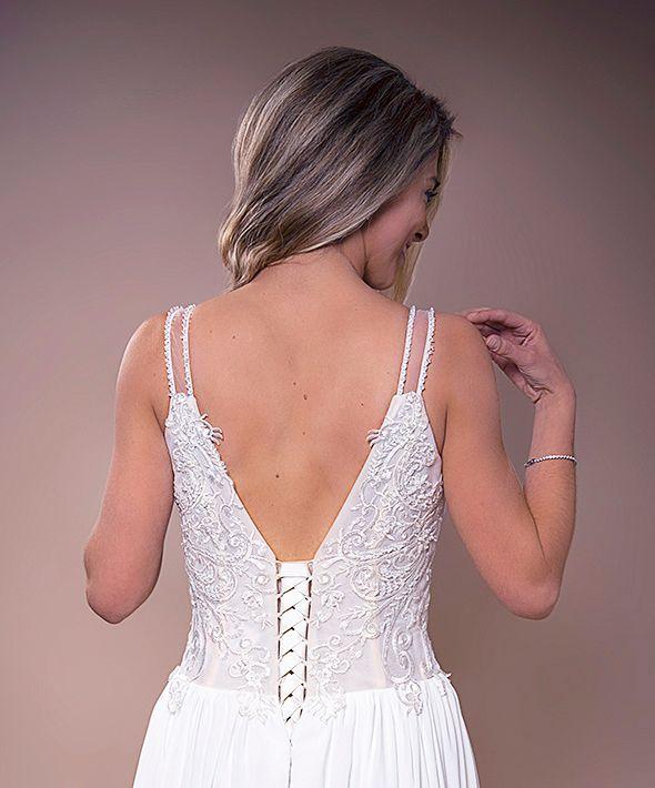 Vestido de Novia Belén falda de Chifón-1