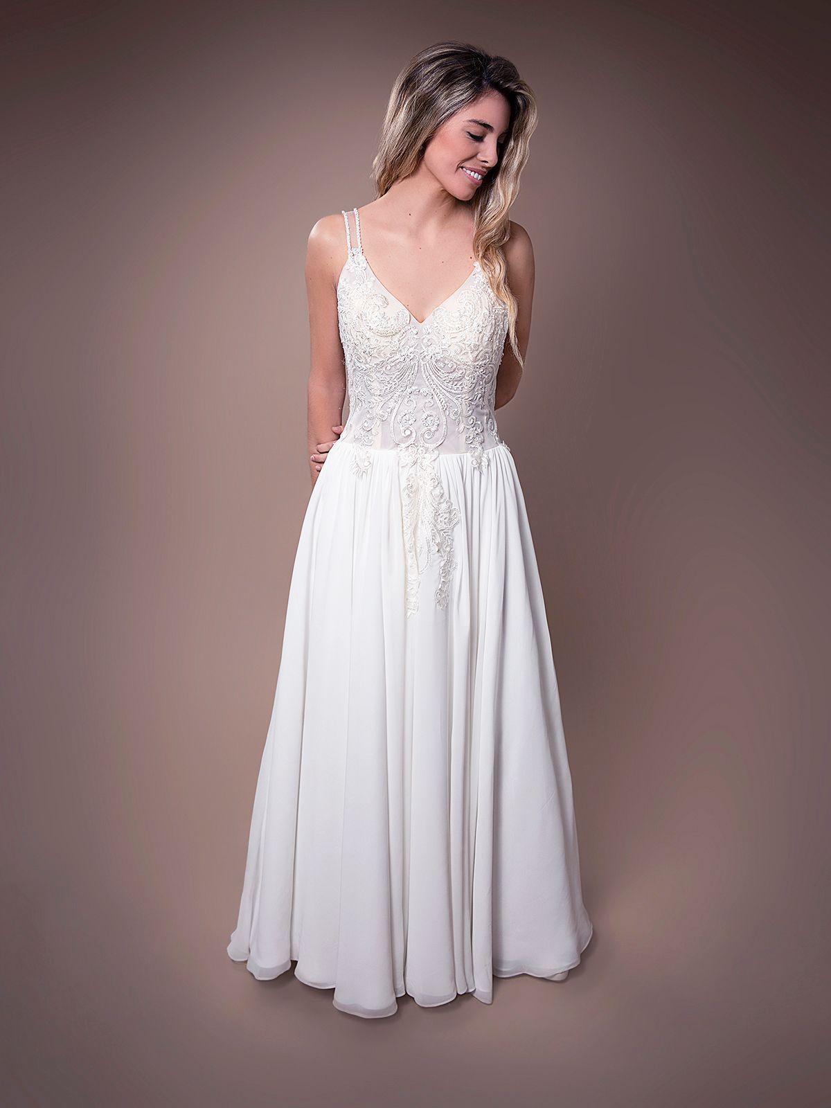 Vestido de Novia Belén falda de Chifón-2