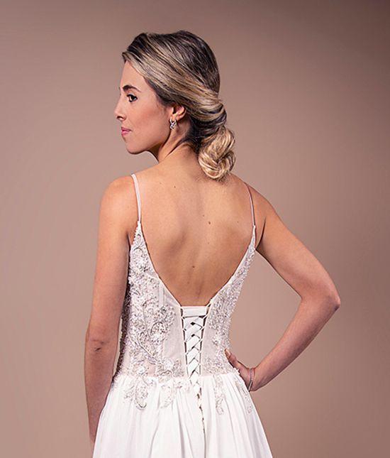 Vestido de Novia Alma falda de Chifón-3