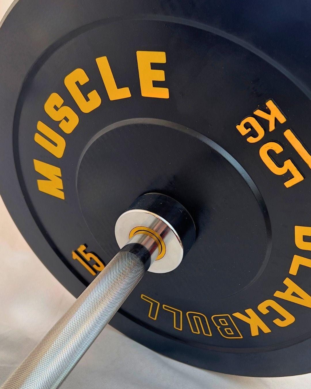 Disco Olímpico Black Bull Muscle Bumper 15 Kgs -2