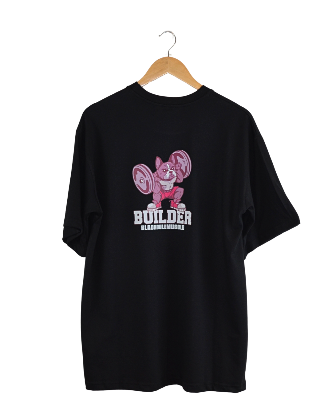 Polera Oversize Black Bull Muscle Builder-1