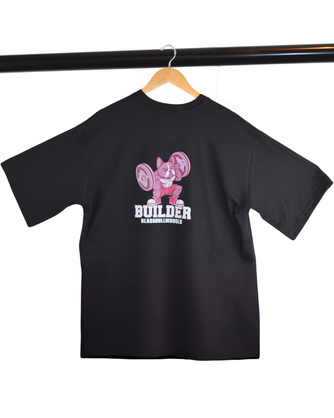 Polera Oversize Black Bull Muscle Builder-3