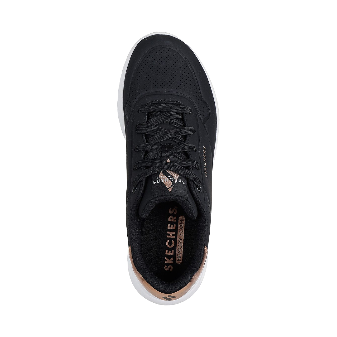 ZAPATILLAS URBANAS SKECHERS UNO LITE SHIMMER ALONG MUJER | 177291-BLK-2