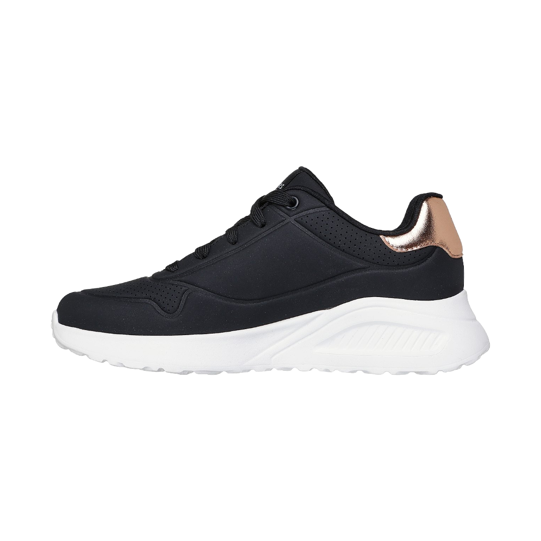 ZAPATILLAS URBANAS SKECHERS UNO LITE SHIMMER ALONG MUJER | 177291-BLK-3
