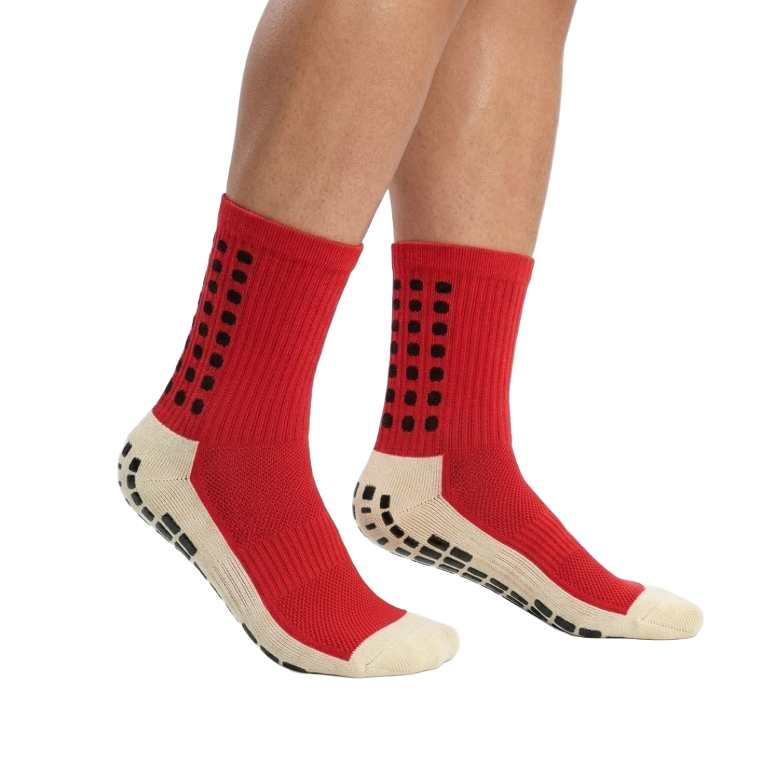 CALCETAS ANTIDESLIZANTES CORTAS OLYMPHUS ROJO JUVENIL (34-38) | 1014029220-2