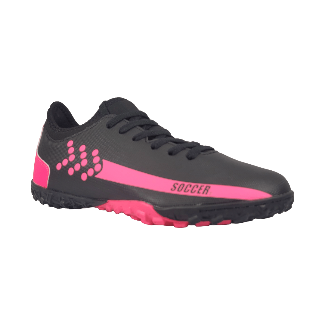ZAPATILLAS DE BABYFÚTBOL SOCCER NEGRO/FUCSIA ADULTO | SB-3-1
