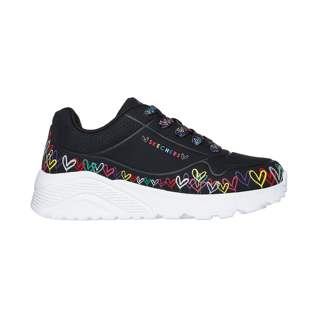 ZAPATILLAS URBANAS SKECHERS UNO LITE HEART DAZE INFANTIL | 314089L-BKMT-0