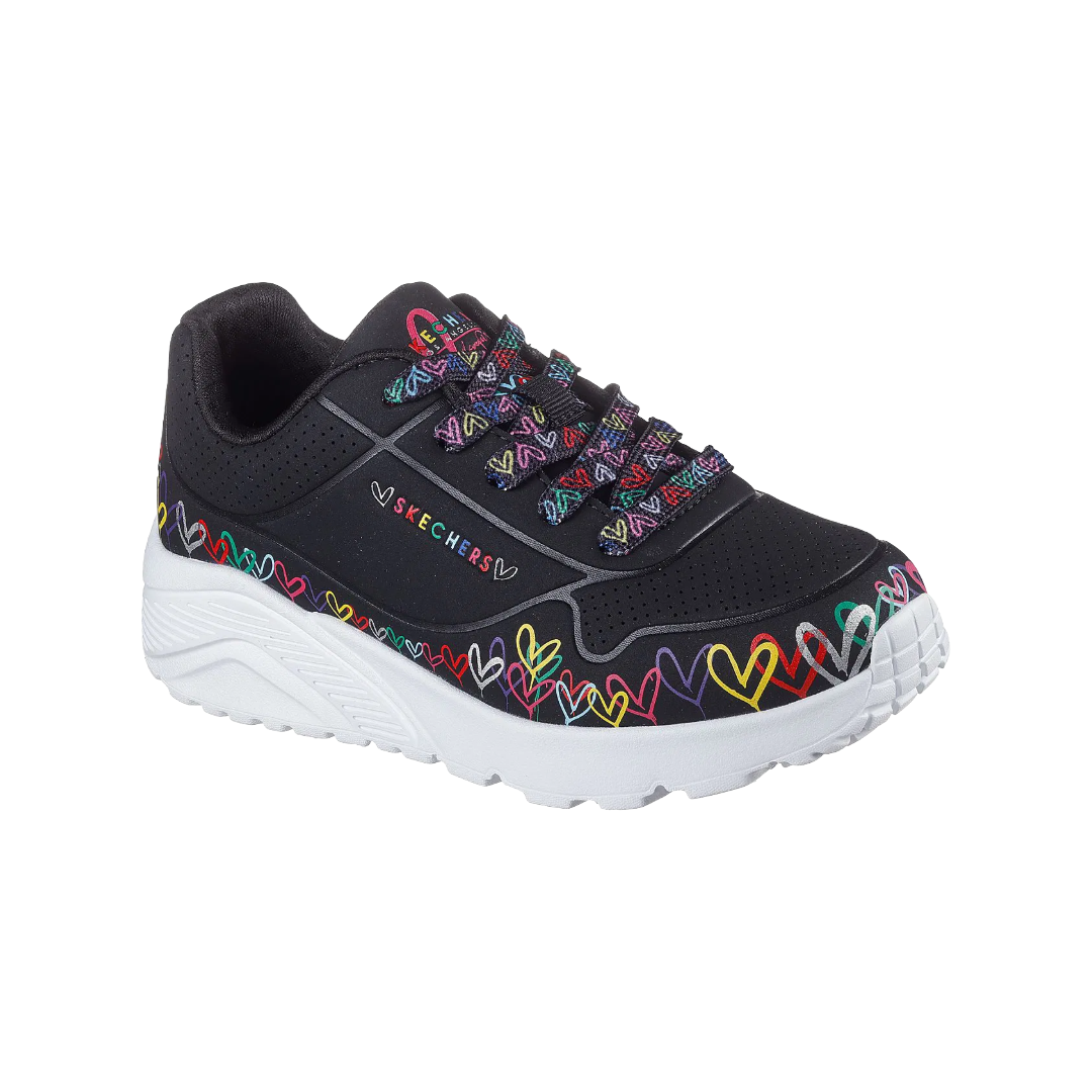 ZAPATILLAS URBANAS SKECHERS UNO LITE HEART DAZE INFANTIL | 314089L-BKMT-1
