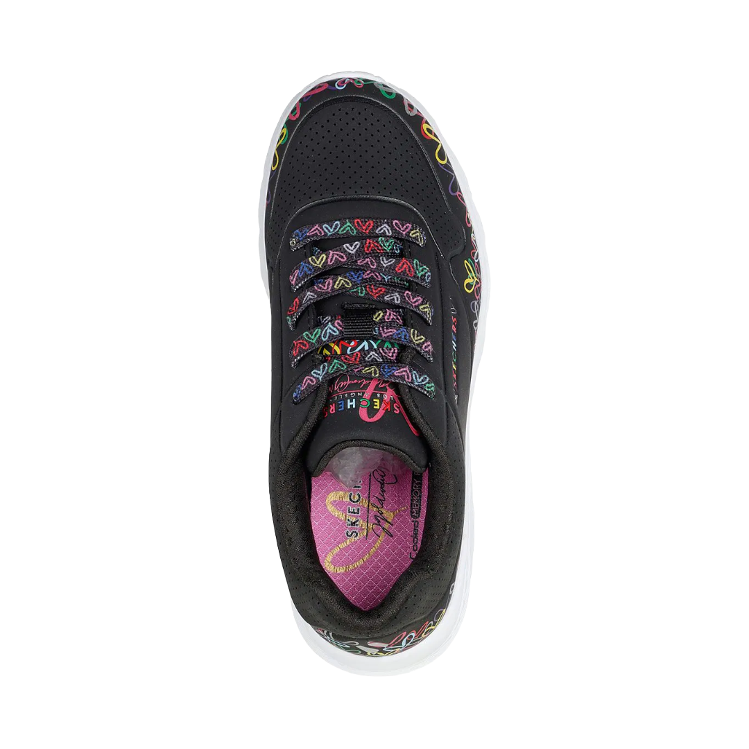 ZAPATILLAS URBANAS SKECHERS UNO LITE HEART DAZE INFANTIL | 314089L-BKMT-2