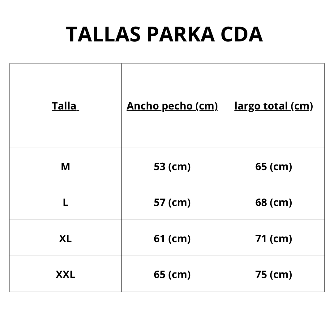 PARKA TERMICA CDA 2025 ADULTO DA031/A-4