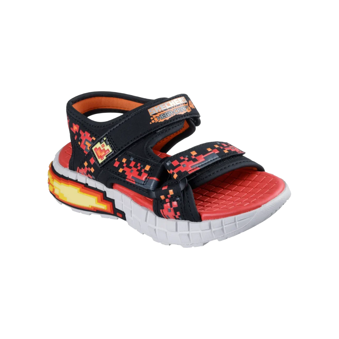 SANDALIAS SKECHERS MEGA SPLASH INFANTIL 402161L-BKRD-3