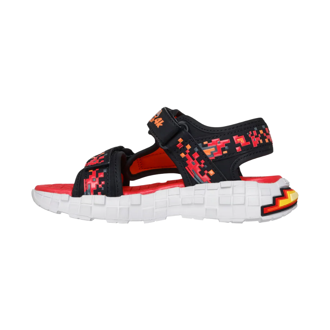 SANDALIAS SKECHERS MEGA SPLASH INFANTIL 402161L-BKRD-4