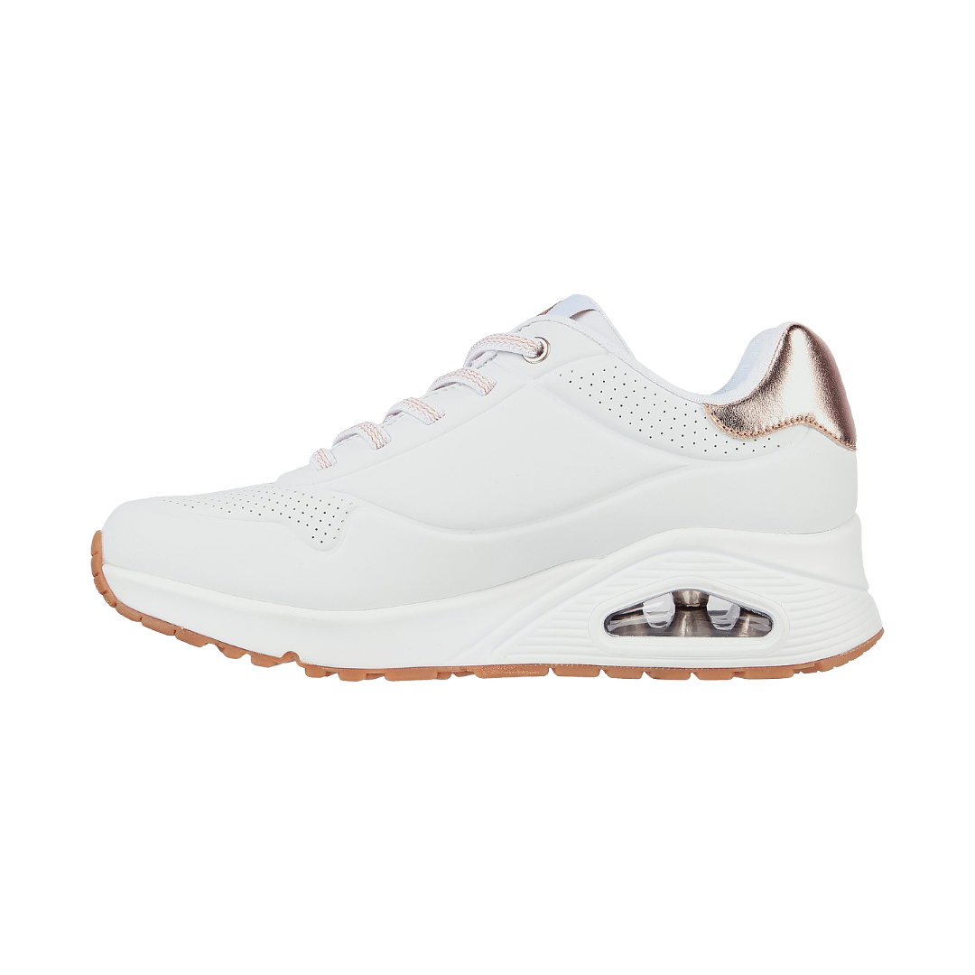 ZAPATILLAS URBANAS SKECHERS UNO SHIMMER AWAY MUJER | 155196-WHT-3
