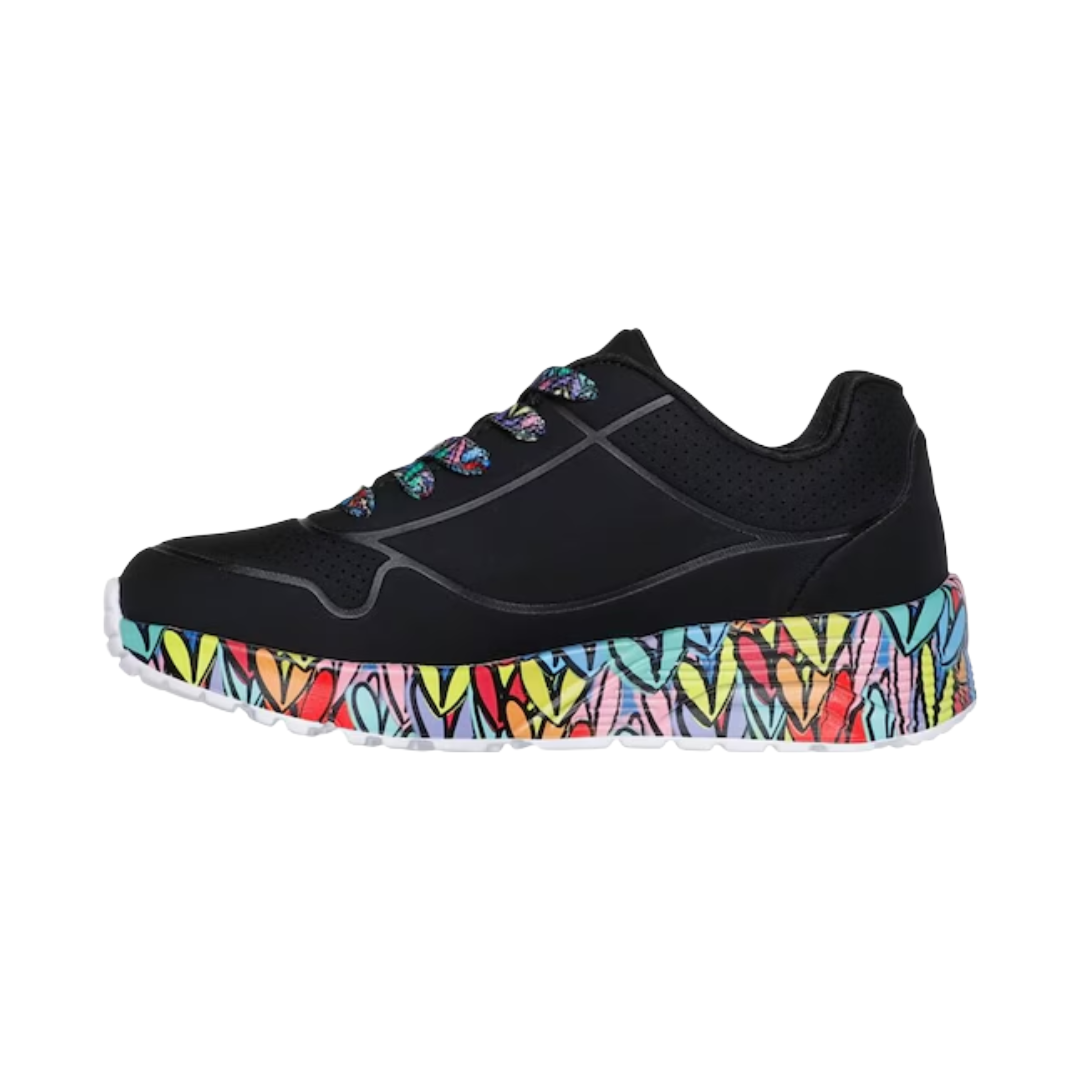 ZAPATILLAS URBANAS SKECHERS UNO LITE SUBTLE LOVE INFANTIL | 314088L-BKMT-3