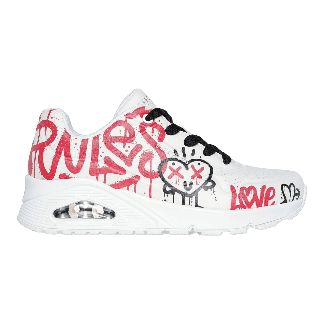 ZAPATILLAS SKECHERS UNO LOVE GRAFFITI MUJER | 177082-WRBK-0