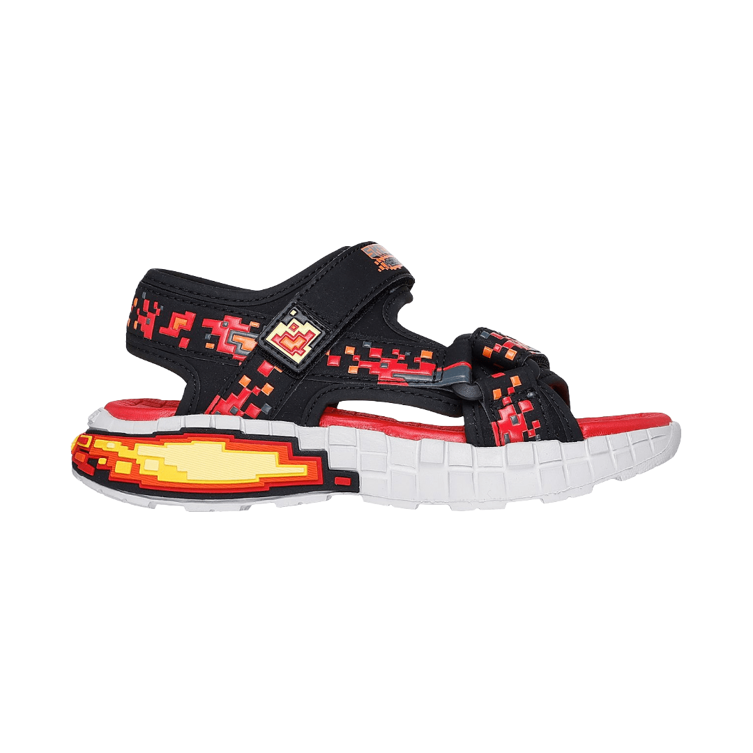 SANDALIAS SKECHERS MEGA-SPLASH 4K INFANTIL | 402161L-BKRD-0