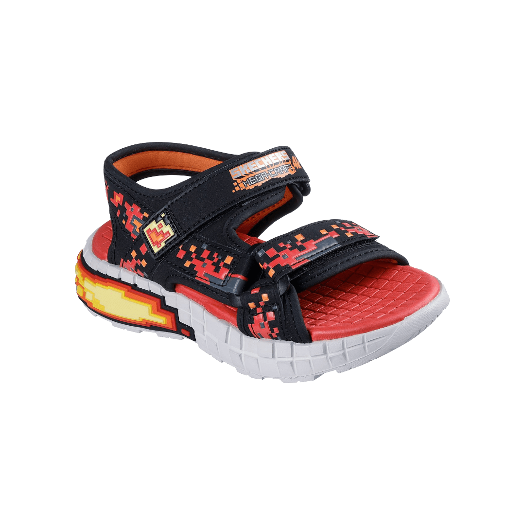 SANDALIAS SKECHERS MEGA-SPLASH 4K INFANTIL | 402161L-BKRD-1
