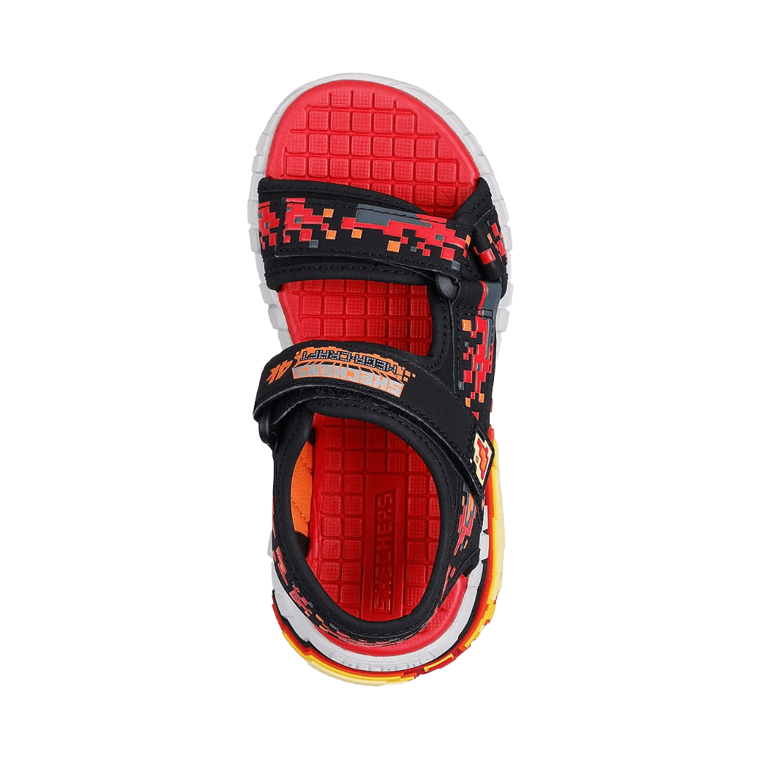 SANDALIAS SKECHERS MEGA-SPLASH 4K INFANTIL | 402161L-BKRD-2
