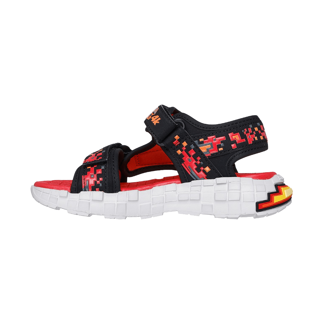 SANDALIAS SKECHERS MEGA-SPLASH 4K INFANTIL | 402161L-BKRD-3