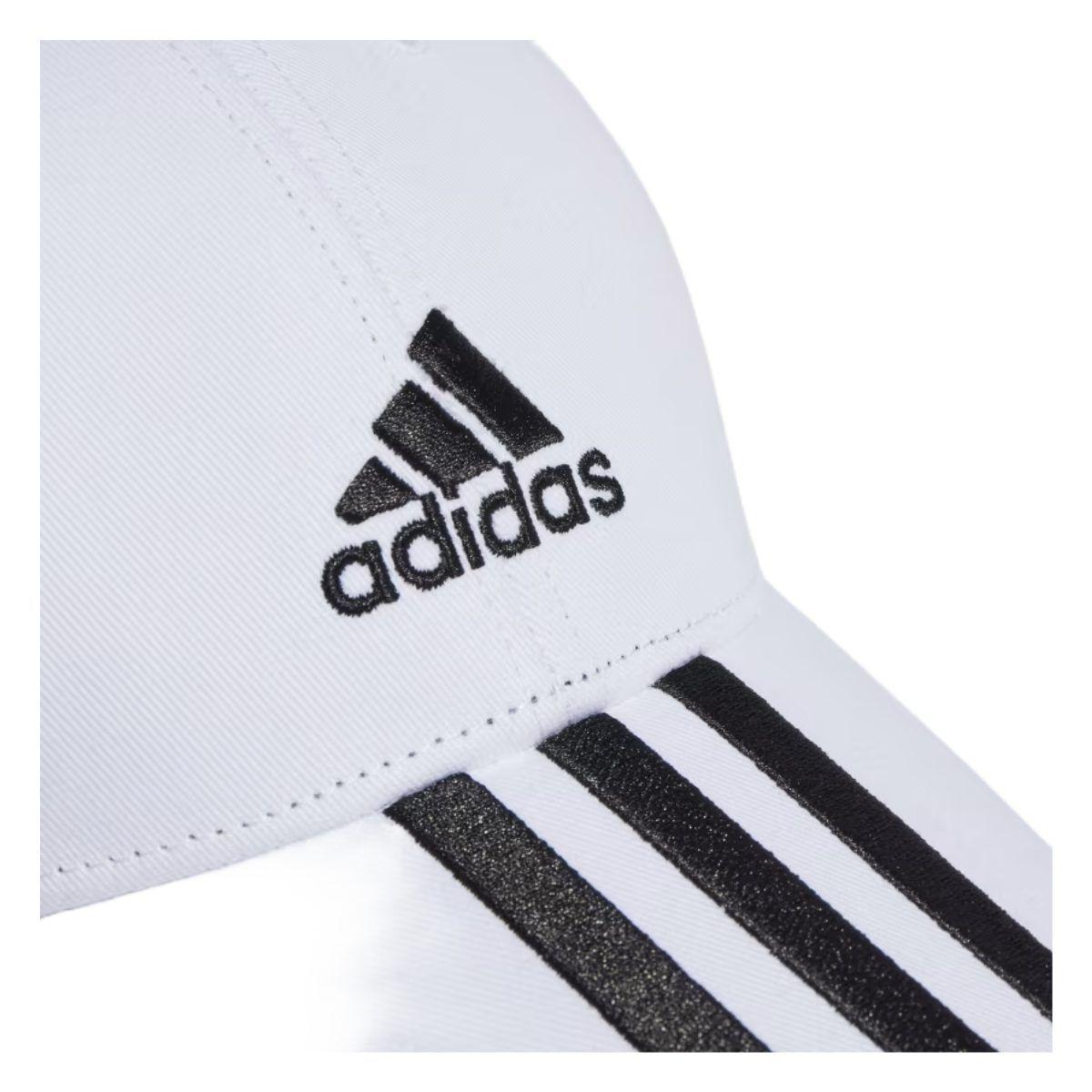 GORRO ADIDAS BEISBOL 3 TIRAS SARGA DE ALGODON BLANCO | II35-3