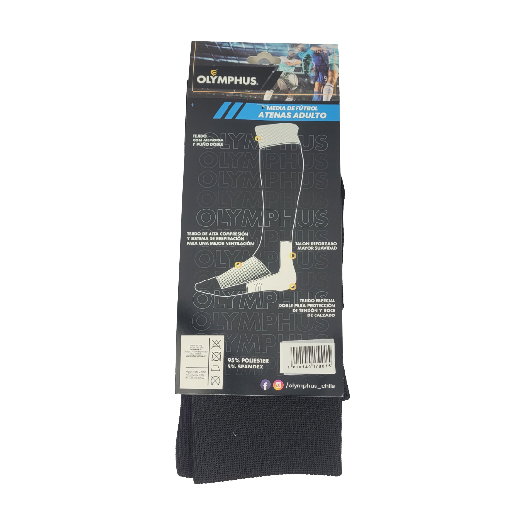 CALCETAS DE FUTBOL OLYMPHUS BLACK ADULTO 1014017901-2