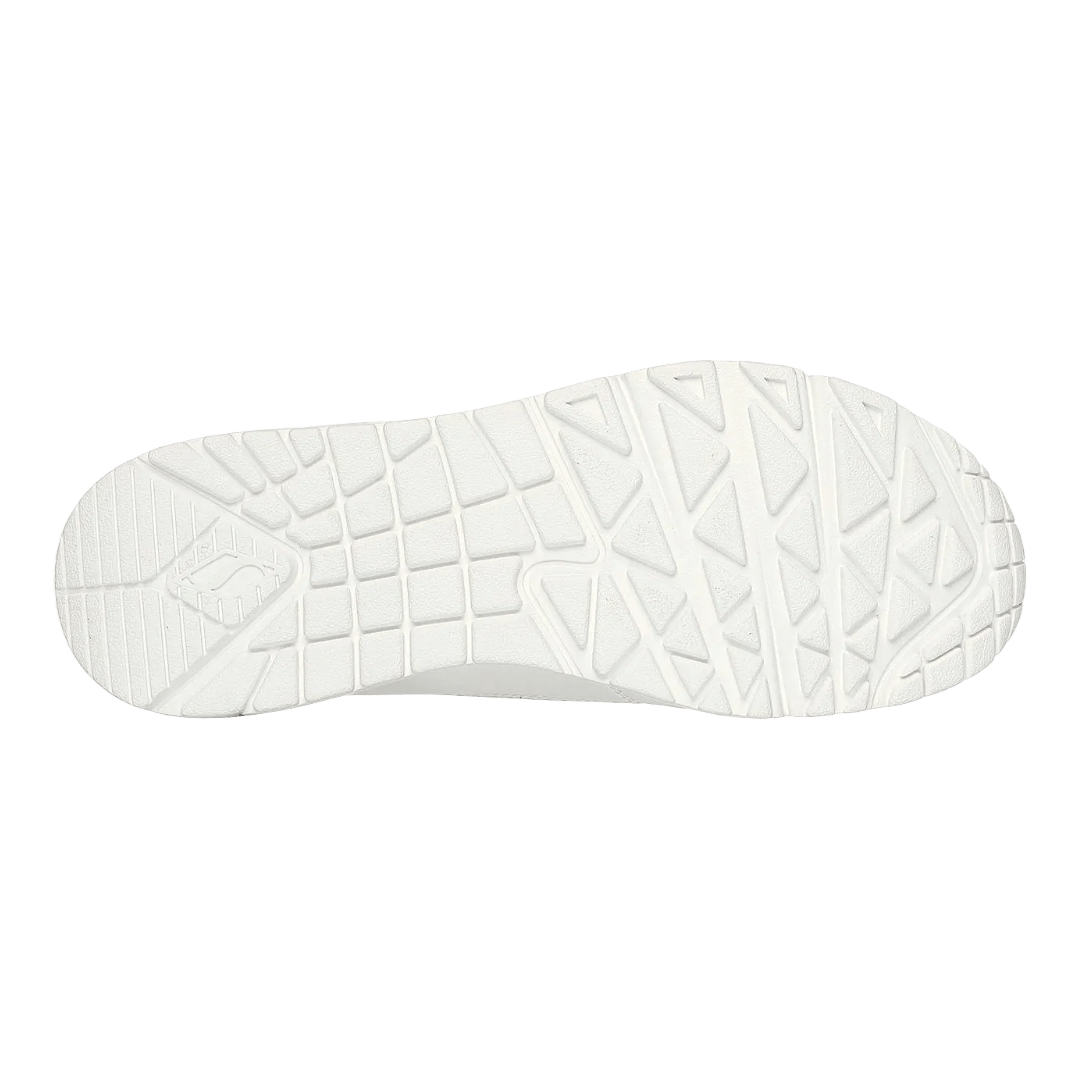 ZAPATILLAS SKECHERS UNO LONE HEARTED BLANCAS (MUJER) | 177991-WRD-3