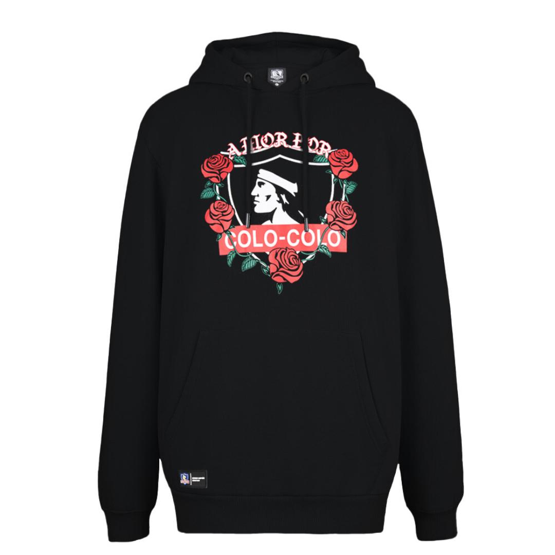 POLERÓN STREET MACHINE COLO-COLO URBANO HOODIE ROSAS AMOR ETERNO | CCPOLI2544NE-0