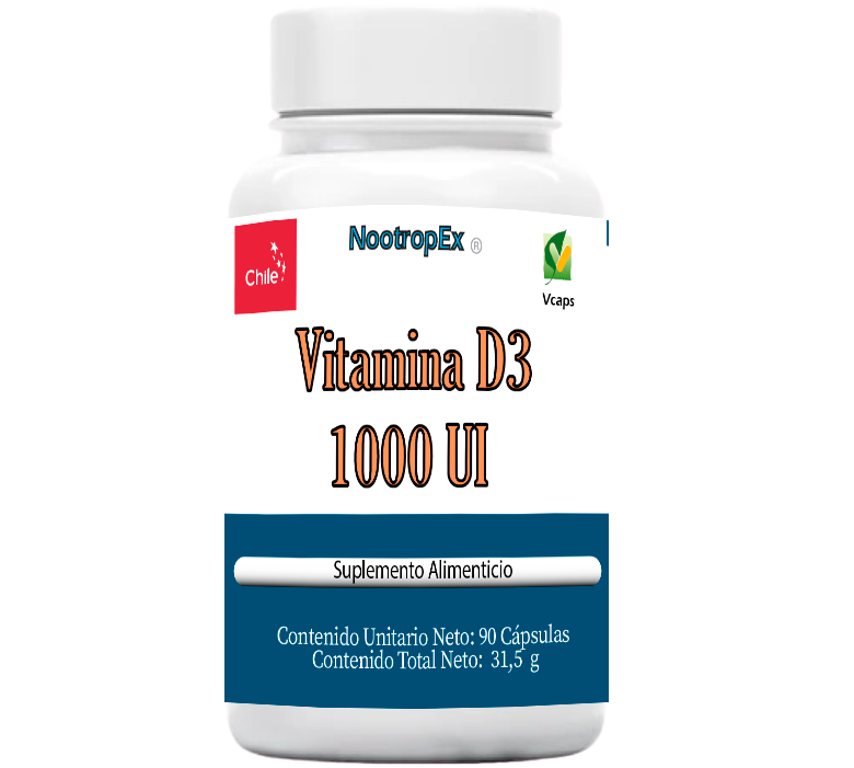 Vitamina D3 1000 UI 90 Cápsulas -1