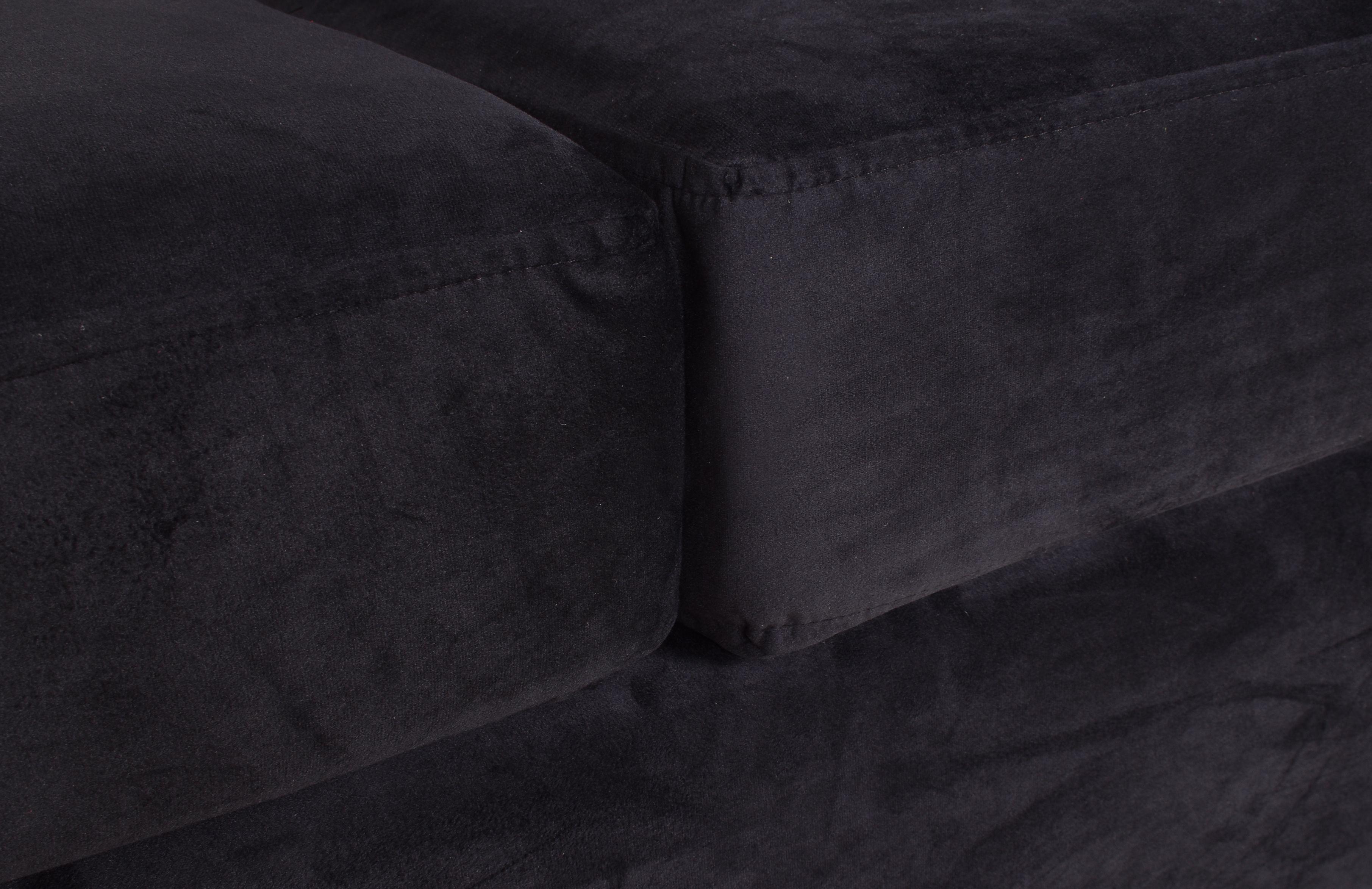 Sofa Kenia 3c Felpa Negro-2
