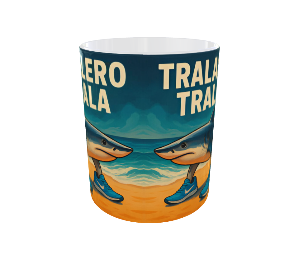 Taza Tiburón Caminando Tralalero Tralala Diseño Único 325 Ml-2
