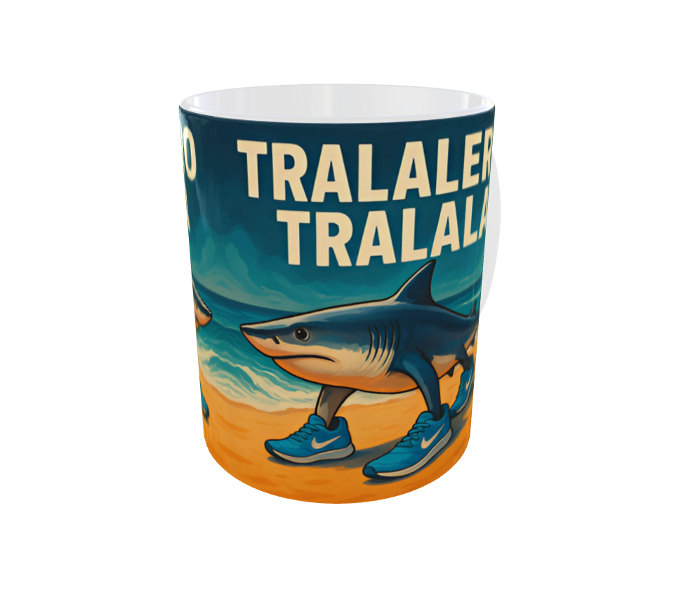 Taza Tiburón Caminando Tralalero Tralala Diseño Único 325 Ml-3