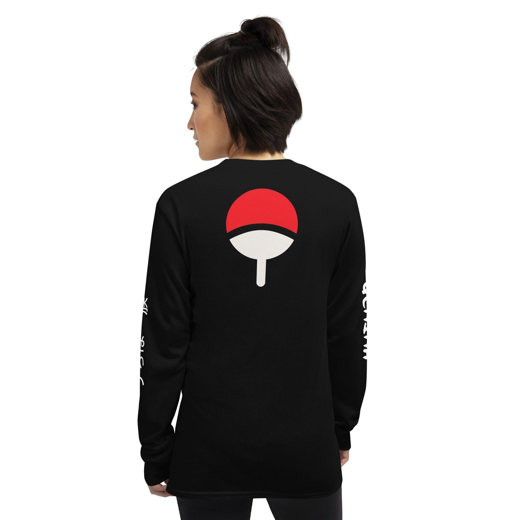 Polera Manga Larga Naruto Uchiha Anime Estampada-5