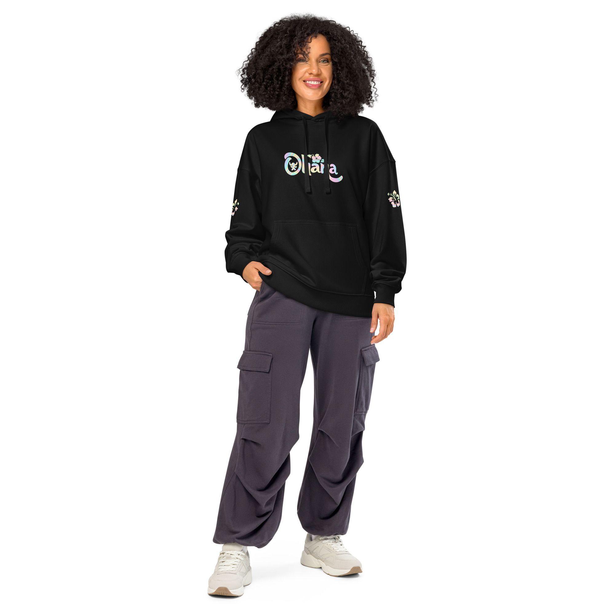 Polerón Ohana Stitch Capucha Negro-5