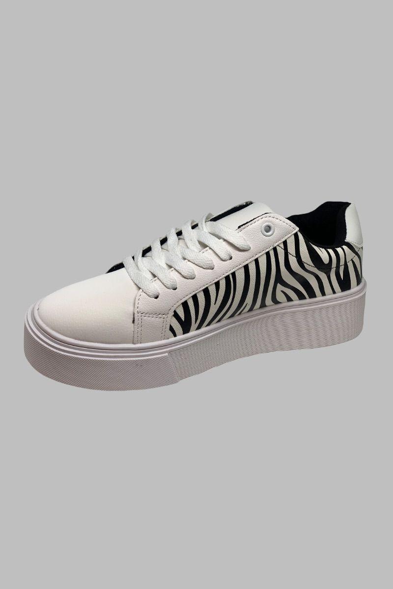 Zapatilla urbana mujer diseño animal print -1