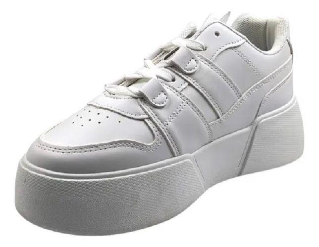Zapatillas Mujer Plataforma Urbana Blanca-2