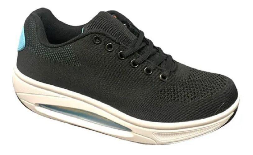 Zapatillas Mujer Cojín Turquesa Calzado Urbano Cómodo y Moderno-0