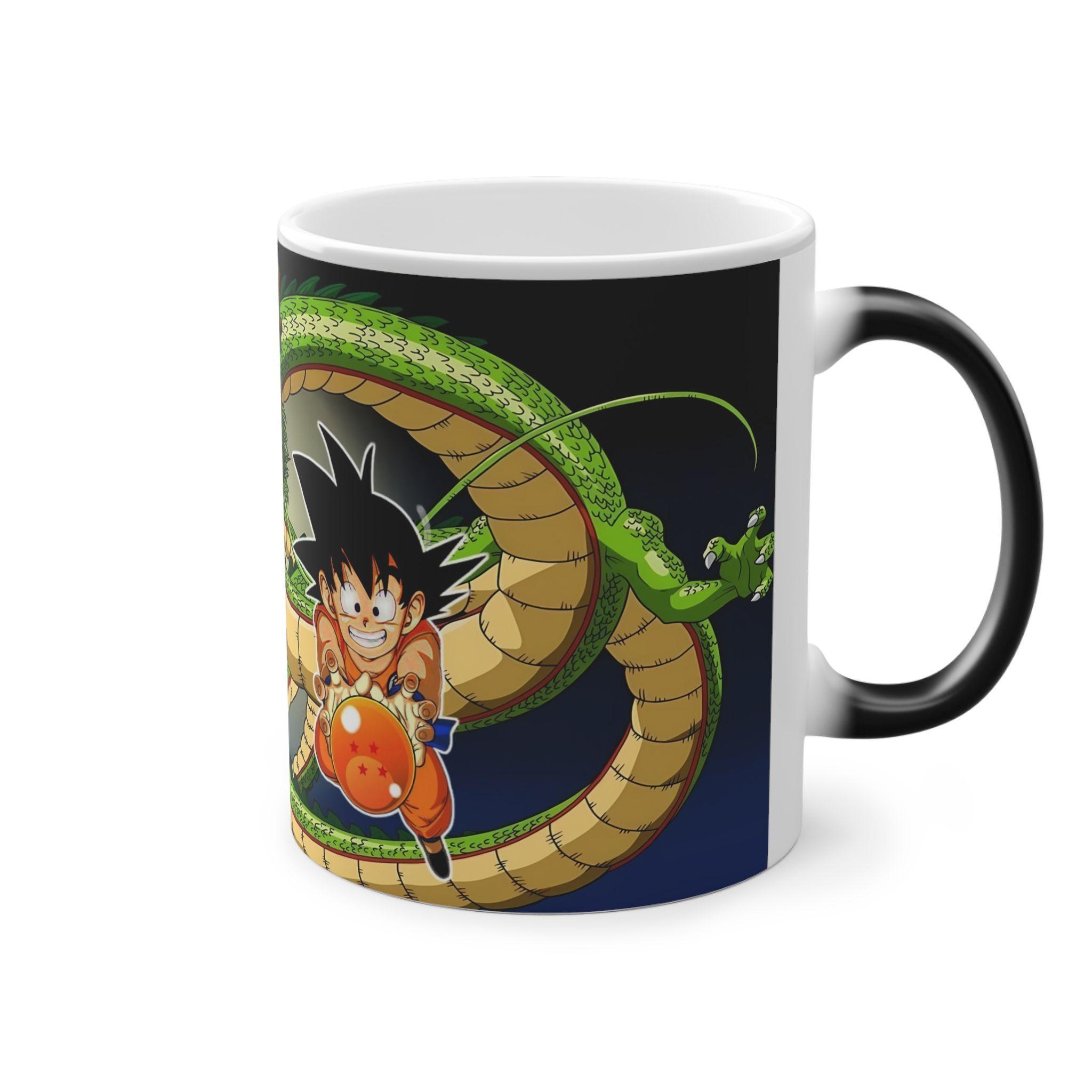 Taza Mágica Cerámica Dragon Ball Z Goku Niño Shenlong 11 Oz-2