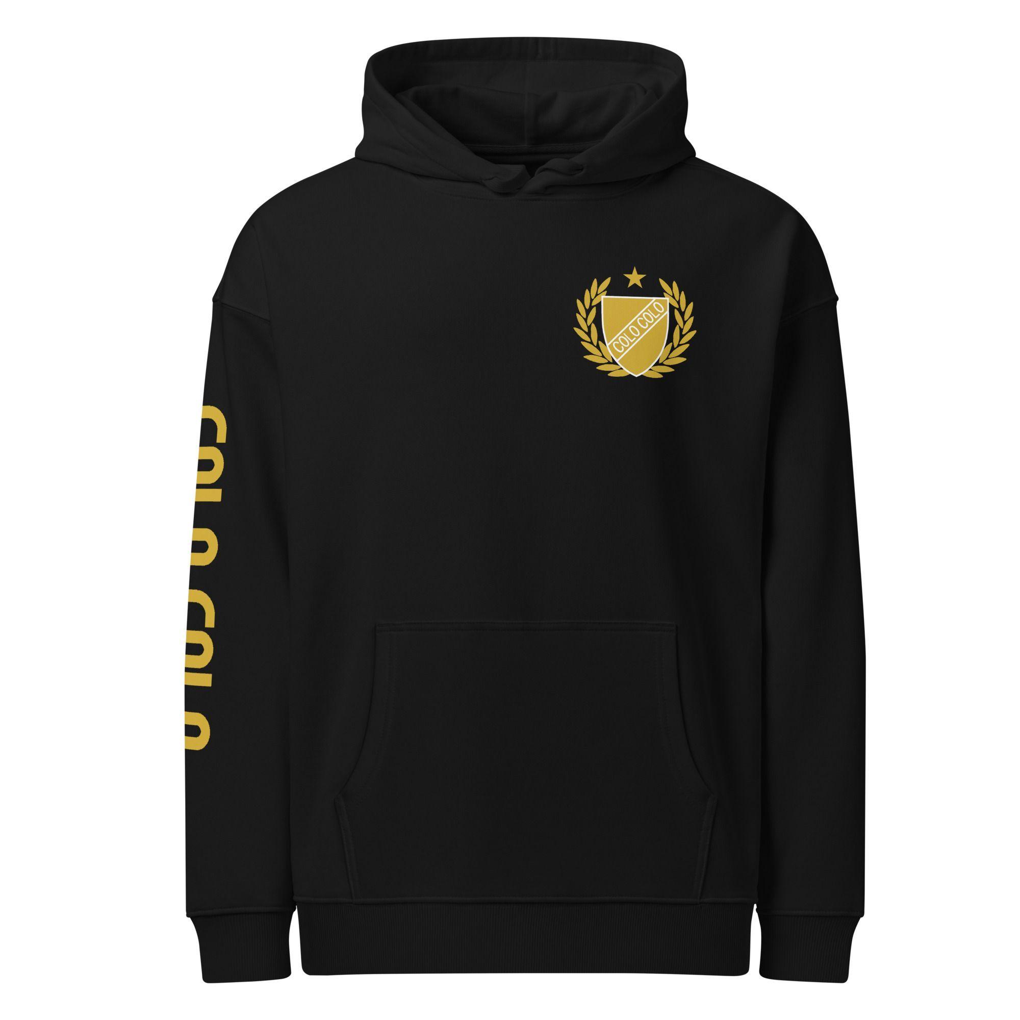Polerón Hoodie Colo Colo Escudo Centenario Negro Unisex-0