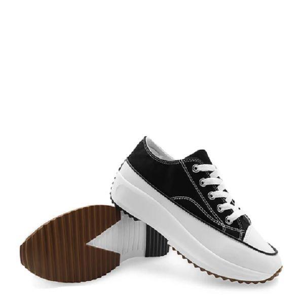 Zapatillas Mujer De Lona Caña Baja Con Plataforma-2