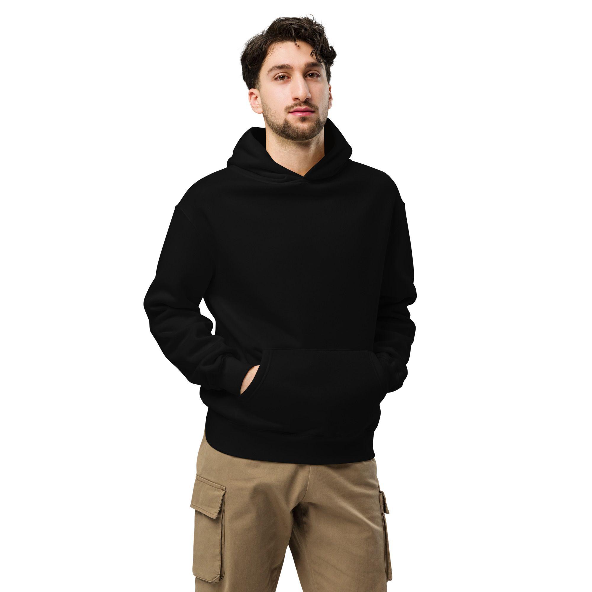 Poleron Hoodie Negro Liso Premium-0