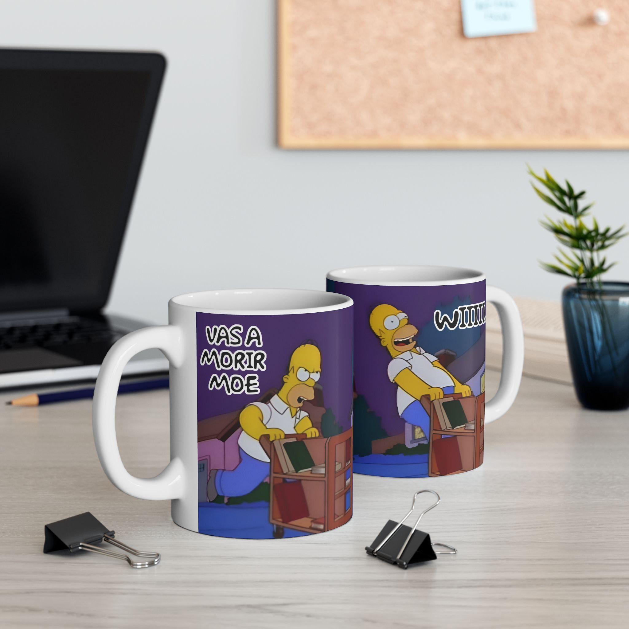 Taza De Cerámica Simpsons Homero Vas A Morir Moe Wii Regalo-2