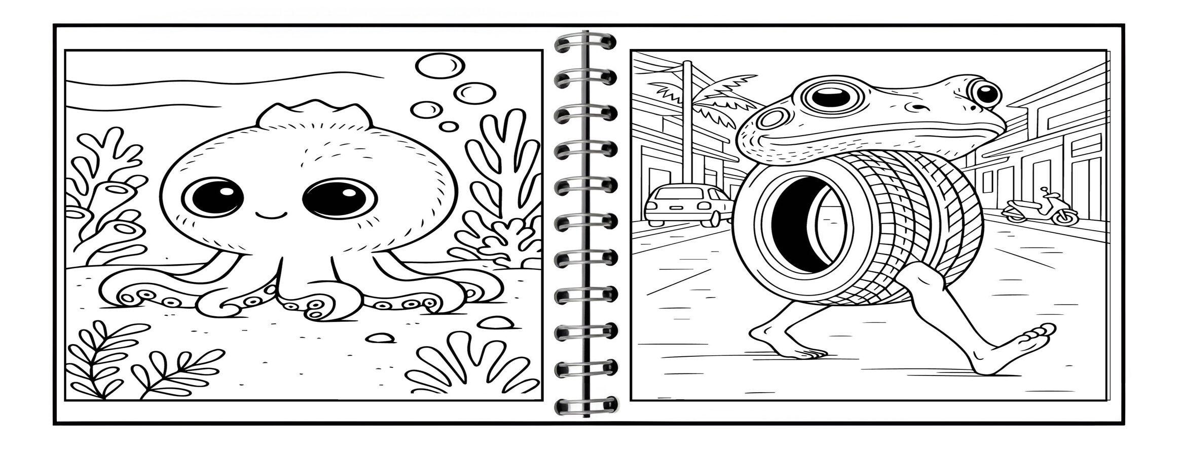 Libro Para Colorear Italian Brainrot Para Niños Anillado-2