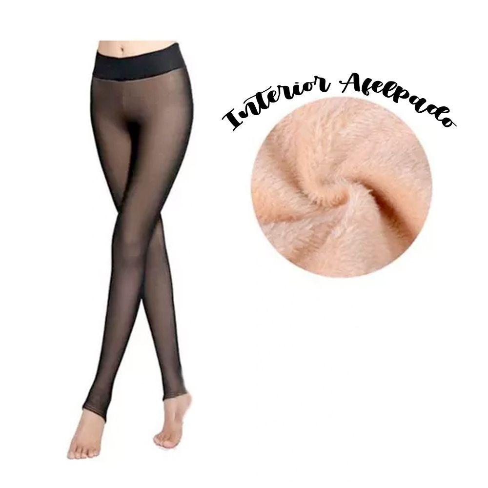 Calza Efecto Panty Con Chiporro Mujer Efecto Piel-0