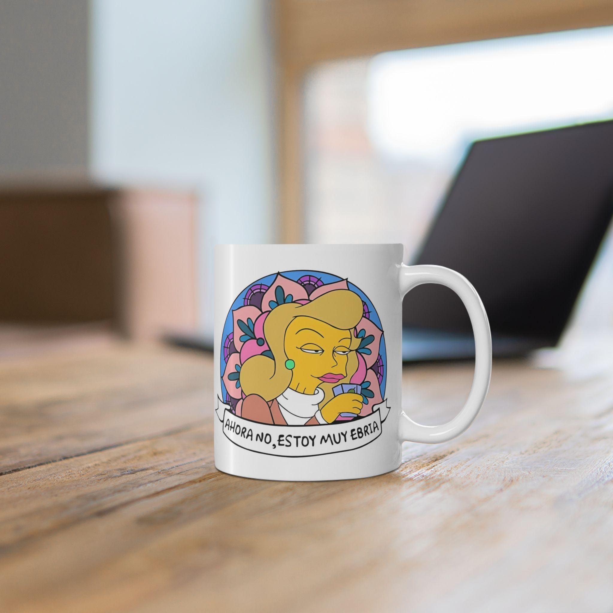 Taza De Cerámica Simpsons Ahora No, Estoy Muy Ebria Regalo-2