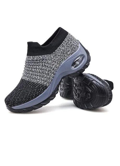 Zapatillas Mujer Cojín De Aire Ortopédicas Deportivas Gris-1