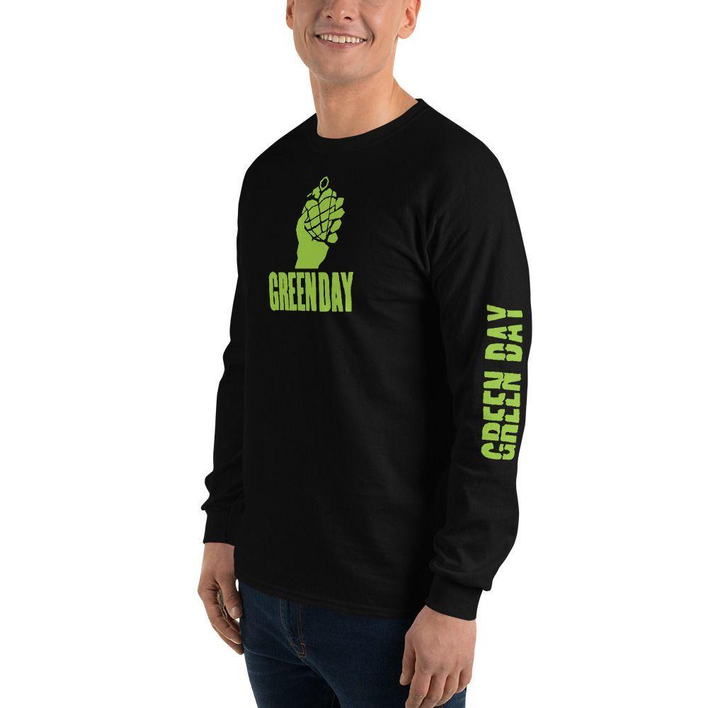 Polera Manga Larga Green Day Negra Banda-2