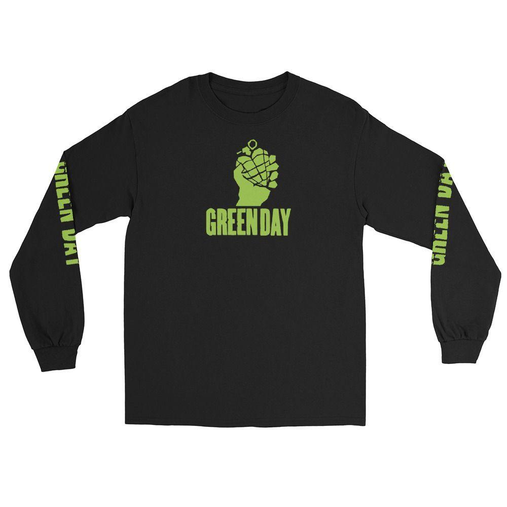 Polera Manga Larga Green Day Negra Banda-4